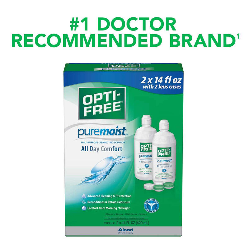 OPTI-FREE PureMoist Multi-Purpose Solution, 28 Ounces - Home Deliveries