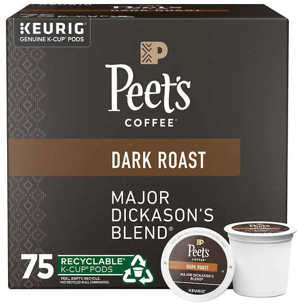 Peet's Coffee Major Dickason's Blend K-Cup Pod, 75-count ) | Home Deliveries