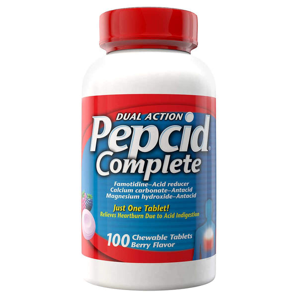 Pepcid Dual Action Complete, 100 Chewable Tablets - Home Deliveries