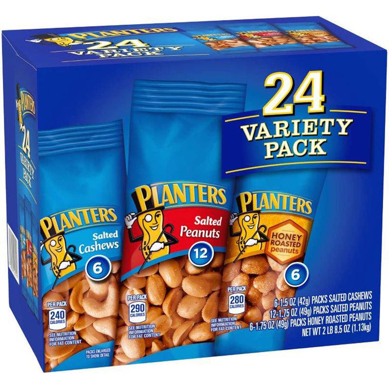 Planters, Cashew and Peanut, Variety Pack, 24-count