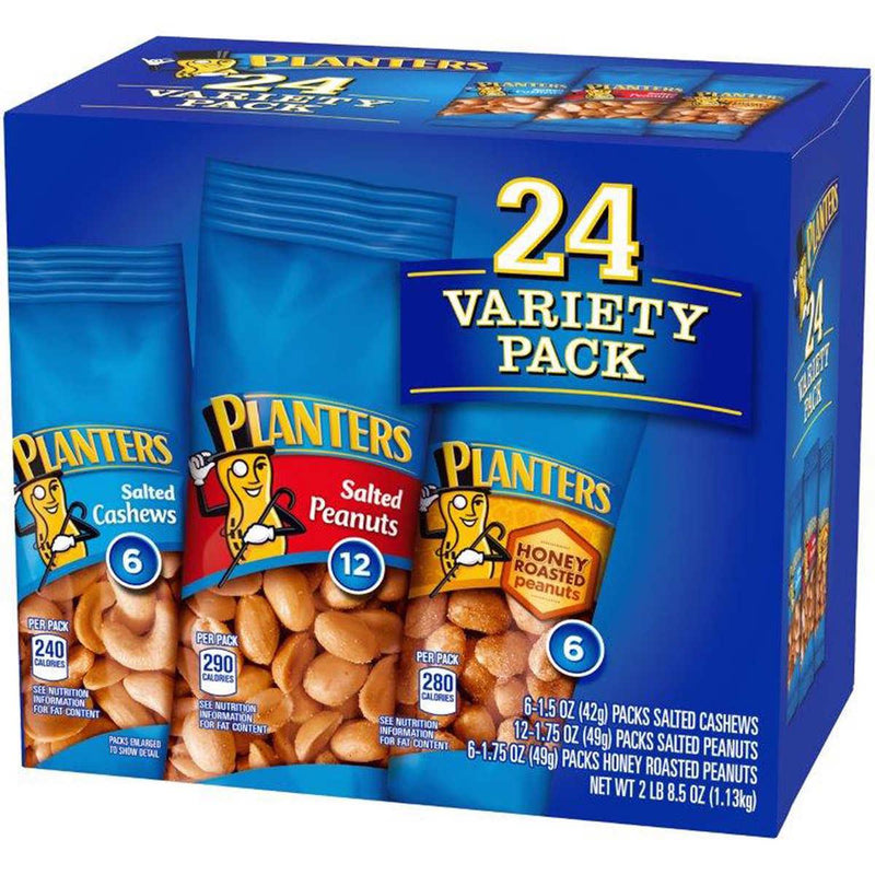 Planters, Cashew and Peanut, Variety Pack, 24-count