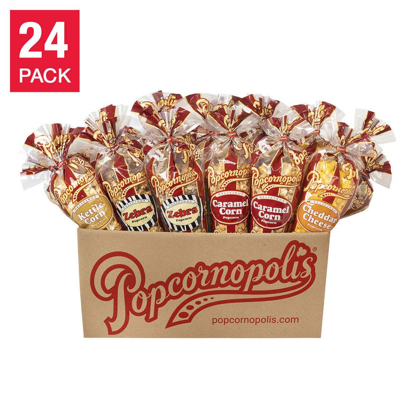 Popcornopolis Ultimate Classic Assorted Tall Cones, Variety, 24-Count