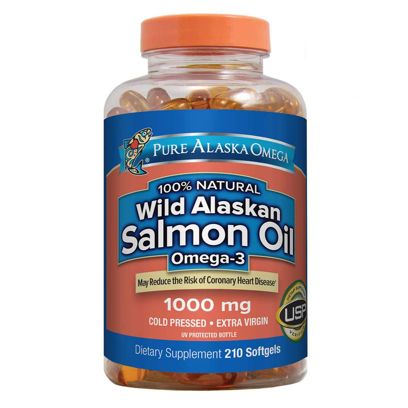 Pure Alaska Omega Wild Salmon Oil 1000 mg., 210 Softgels - Home Deliveries