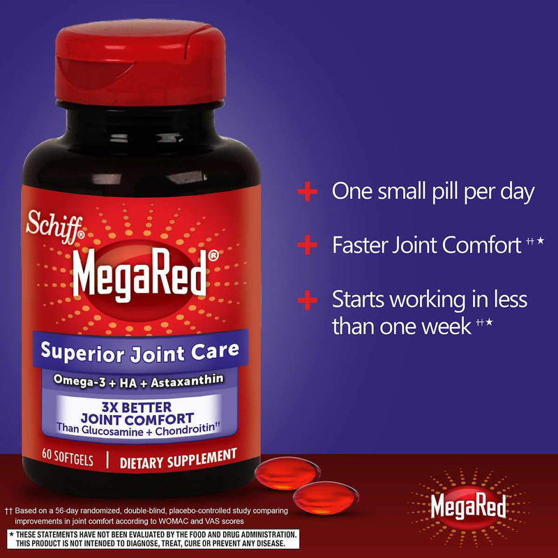 Schiff MegaRed Superior Joint Care, 60 Softgels