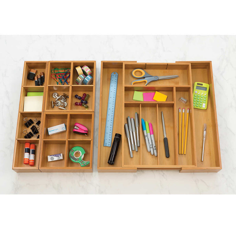 Seville Classics 4-piece Bamboo Expandable Drawer Organizer ) | Home Deliveries