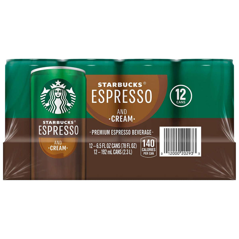 Starbucks Espresso, Espresso and Cream, 6.5 fl oz, 12-count ) | Home Deliveries