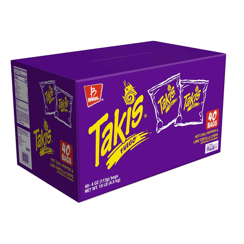 Takis Fuego Tortilla Chips, 4 oz., 40-count