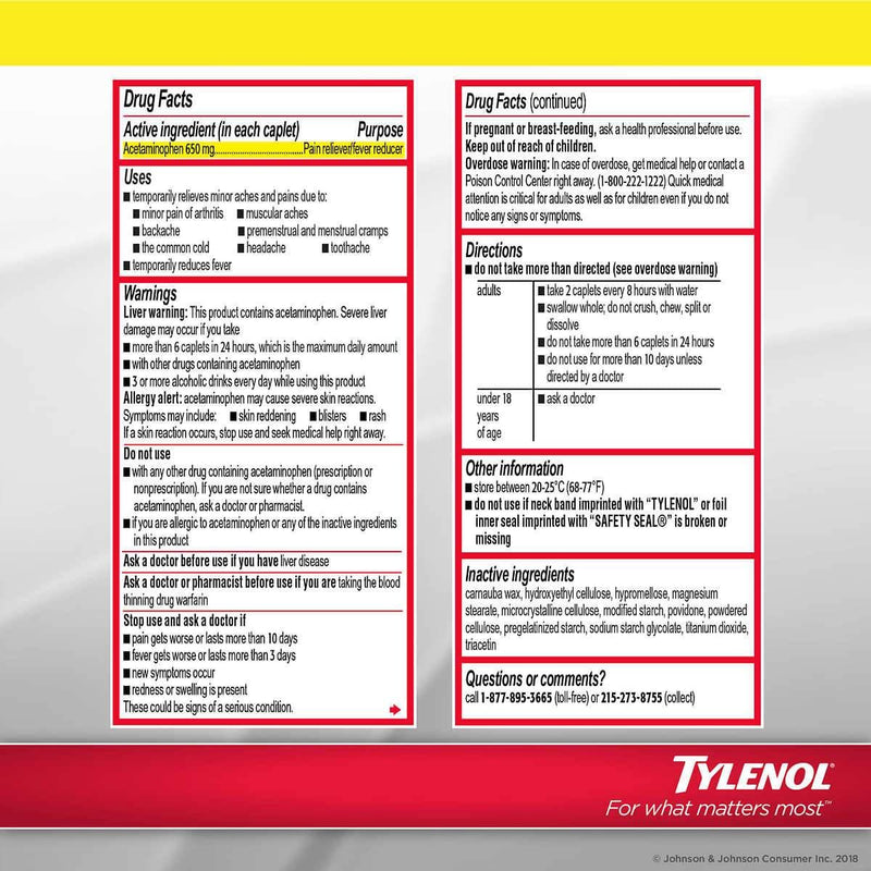 Tylenol 8 Hour Arthritis Pain, 290 Caplets