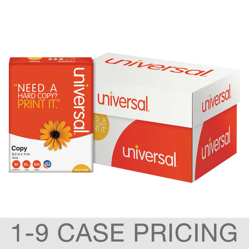 Universal Copy Paper, 8.5 x11  Letter, White, 20lb, 92 Bright, 1-9 Case Pricing ) | Home Deliveries