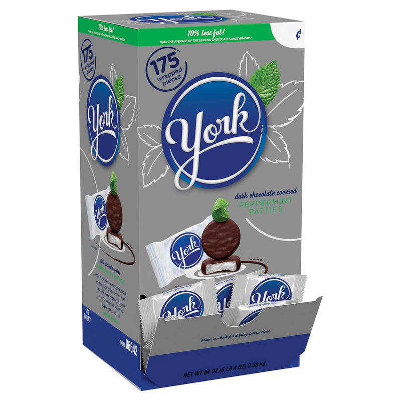 York Dark Chocolate Peppermint Patties, 84 oz, 175-count