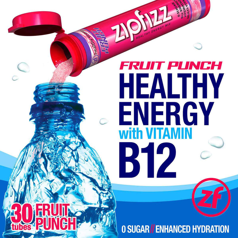 Zipfizz Healthy Energy Drink Mix, 30 Tubes - Select Flavor - Home Deliveries