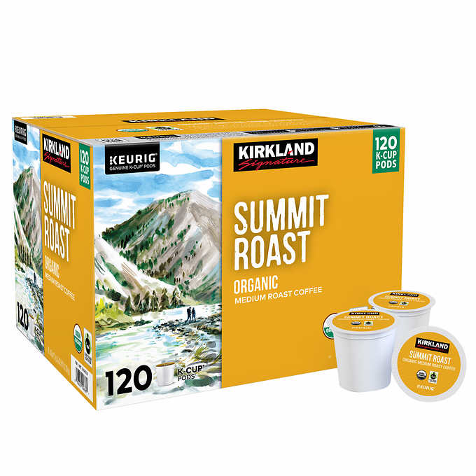 Kirkland Signature Coffee Organic Summit Roast K-Cup Pod, 120-count ) | Home Deliveries