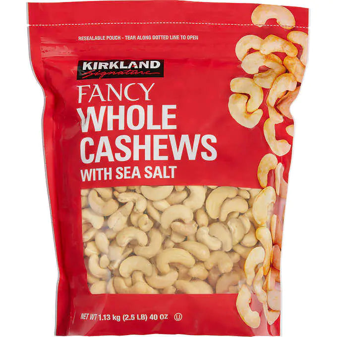 Kirkland Signature Whole Fancy Cashews, 2.5 lbs ) | Home Deliveries