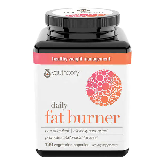 youtheory Daily Fat Burner, 130 Vegetarian Capsules